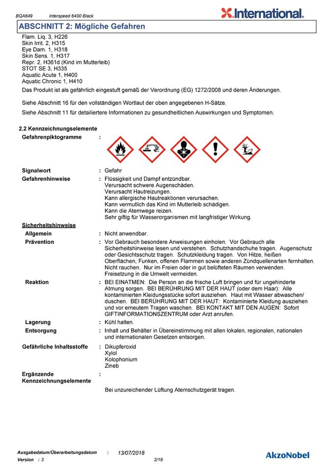 2024 ab Werk - 3L Antifouling - INTERNATIONAL Interspeed - Red in Kaltenkirchen