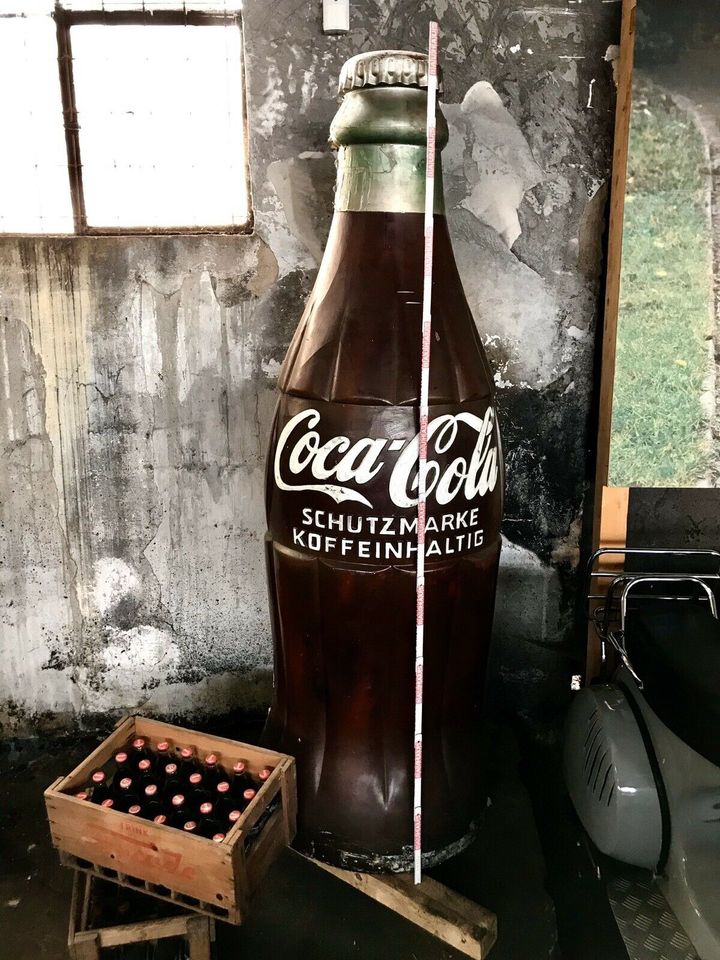 Coca Cola Werbeflasche 2m hoch 1950er Jahre in Lampertheim