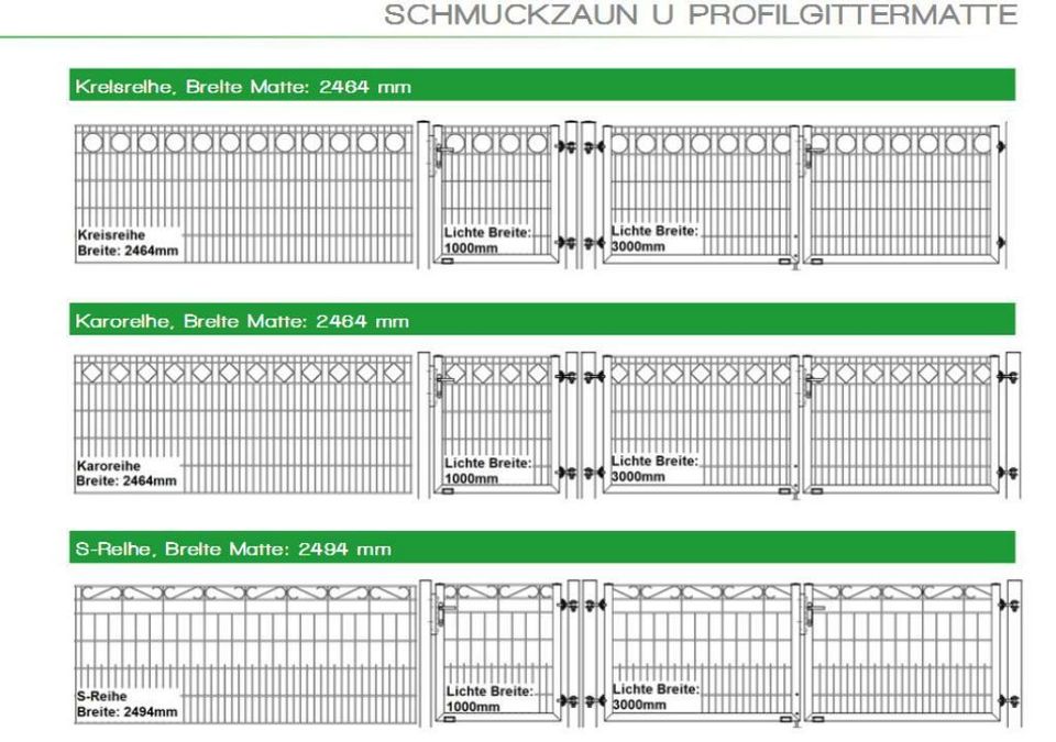 Gartenzaun, Doppelstabmattenzaun, Schmuckzaun anthrazit & grün in Bad Doberan