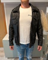 Superdry schwarze Lederjacke L Dresden - Pieschen Vorschau