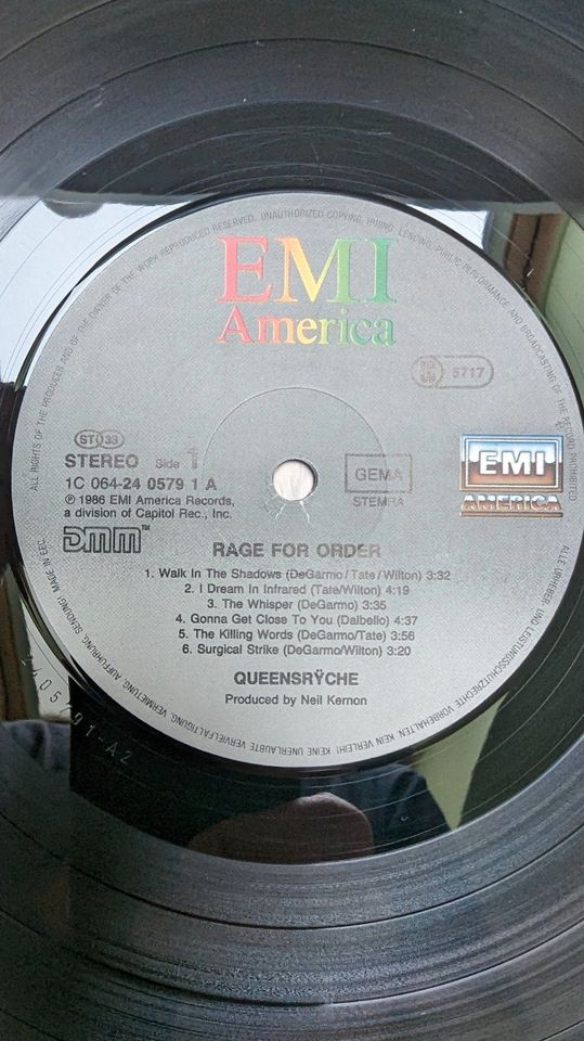 Vinyl Queensryche Rage for Order LP 1986 in Haltern am See