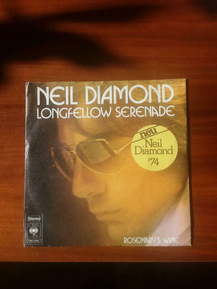 Neil Diamond: Longfellow Serenade / Rosemary's Wine 7" Single '74 in Pohlheim