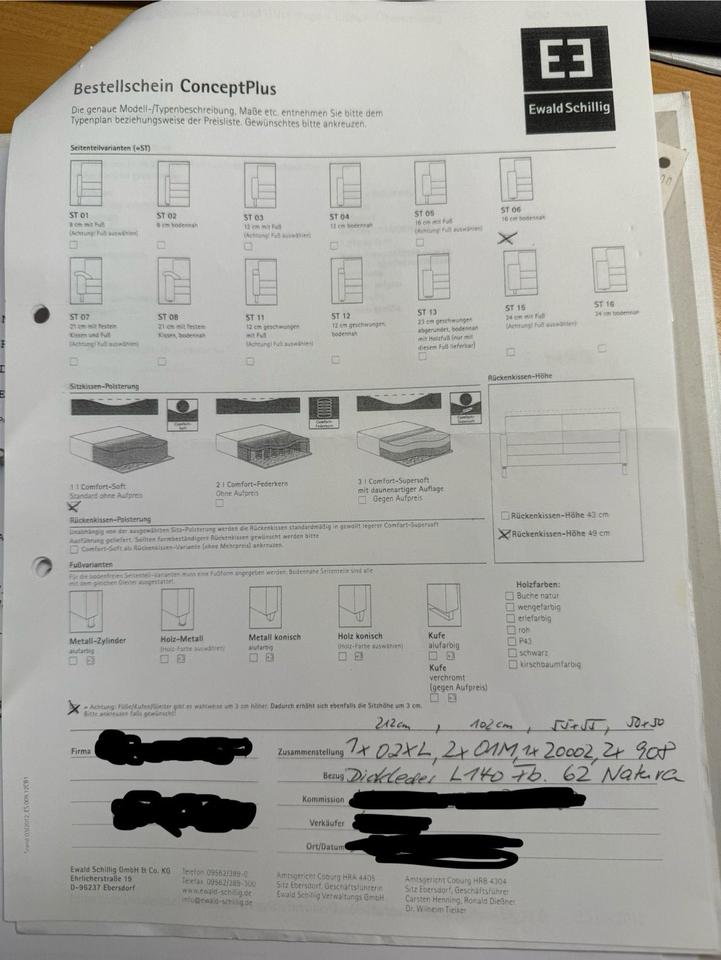 Leder Sitzgarnitur 1 Sofa + 2 Sessel + 1 Hocker (Sofa Sitzgruppe) in Neunkirchen-Seelscheid