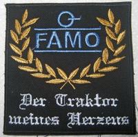 Aufnäher -> FAMO Unimog New Holand Hela IHC Bautz Fahr Bayern - Hollstadt Vorschau
