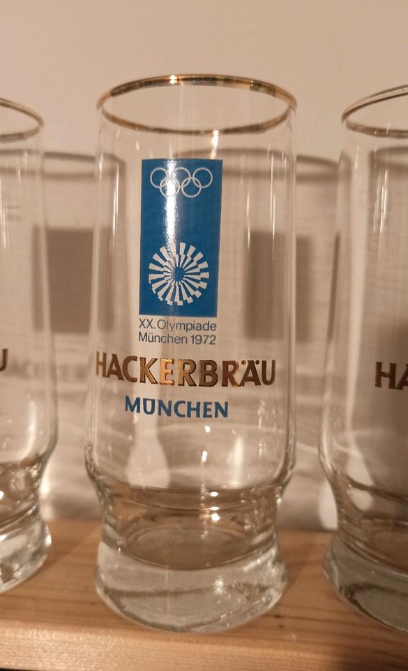 Hackerbräu Olympia 1972 Gläser 4 Stück in Edingen-Neckarhausen