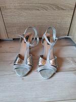 Pumps Damen hohe Schuhe grau Silber Größe 40 Hessen - Wald-Michelbach Vorschau