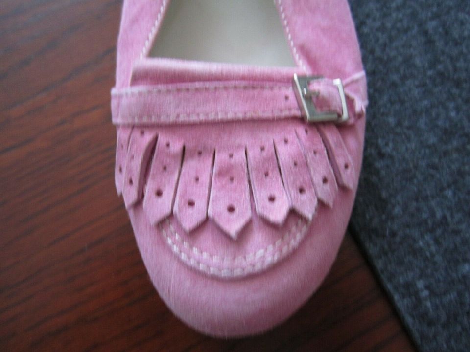 AGL ITALY BALLERINA LOAFER - ROSA - WILDLEDER - 37 37,5 - WIE NEU in Essen