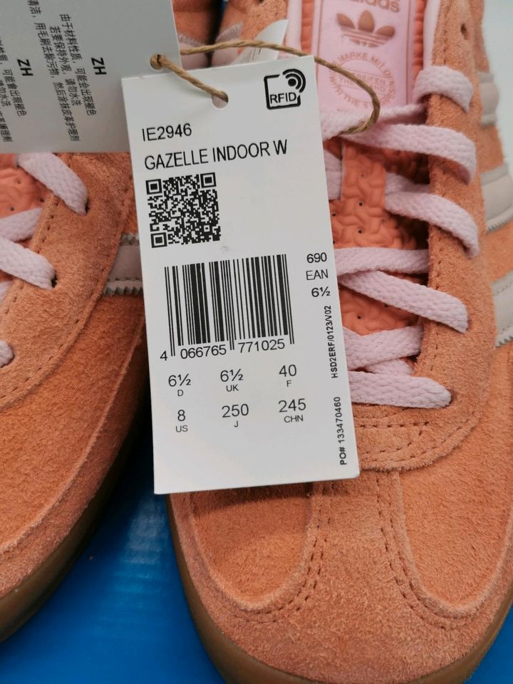 Adidas Gazelle Indoor Wounder Clay Rosa Orange EU:40 in Jena