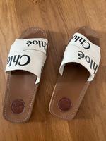 Chloé Pantoletten/Sandalen WOODY in beige Nordrhein-Westfalen - Neuss Vorschau