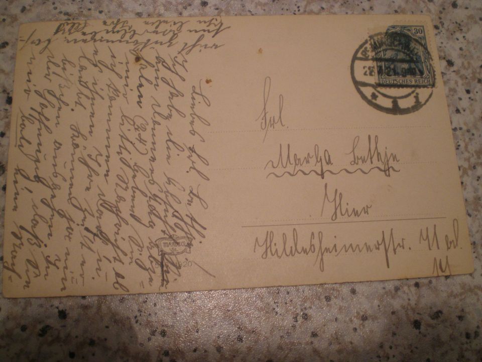 Sehr alte Postkarte *mit Poststempel von 1921* TOP RARITÄT! in Harsewinkel