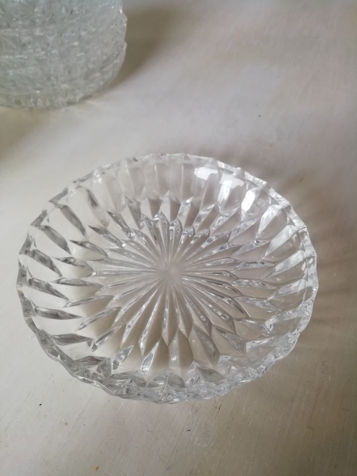 Kristallglas Schüsseln Teller 12 St. Kristallgläser Glas Geschirr in Reken
