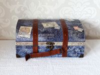 PS Vintage Dekoration Schatz Truhe ✨ Box ✨ Kiste ✨ lila | violett Kiel - Mettenhof Vorschau