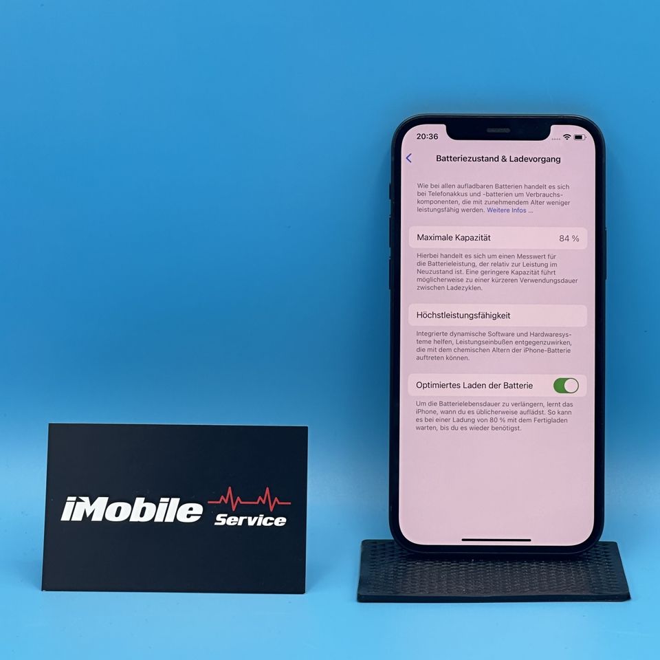 ⭐️ iPhone 12 128GB Schwarz Akku.: 84% Gebraucht N161 ⭐ in Berlin