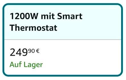 Könighaus Infrarot Wandheizung - 1200 Watt inkl. Smart Thermostat in Landshut