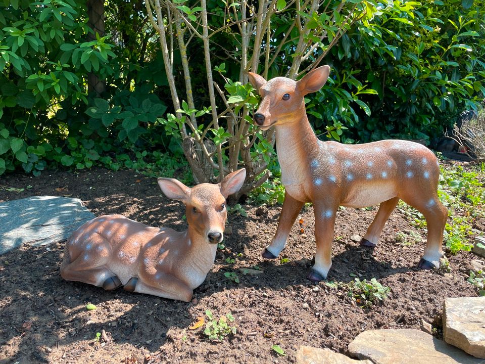 Reh Bambi stehend Deko Figur Garten Wildtier in Waldbreitbach