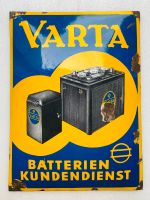 ‼️ EMAILSCHILD Varta Batterien Emailleschild um 1930 Saarland - Schiffweiler Vorschau