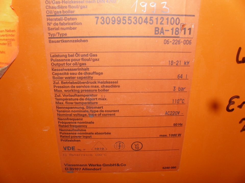 Viessmann Vitola Biferral 18KW in Kempen