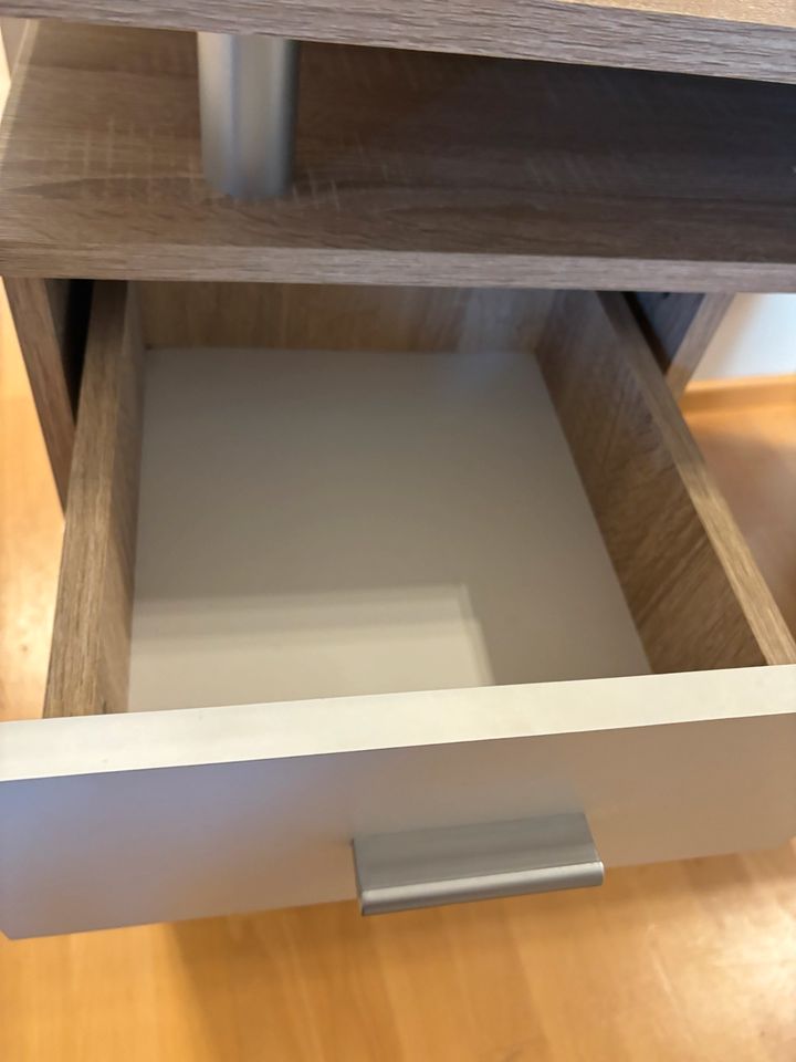 Forte Schreibtisch weiß eiche mit Schubladen Tisch Büro Zimmer in München