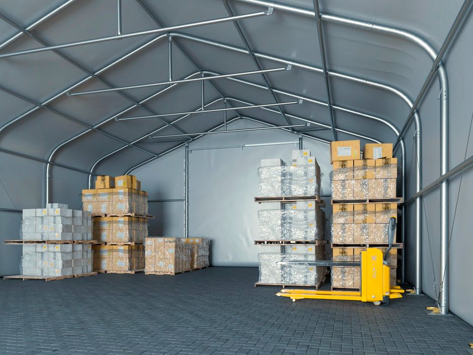 XXL 10x20 - 4m Seitenhöhe TITAN Lagerzelt Zeltgarage Industriezelt Zelthalle Stahlrohre PVC in Berlin