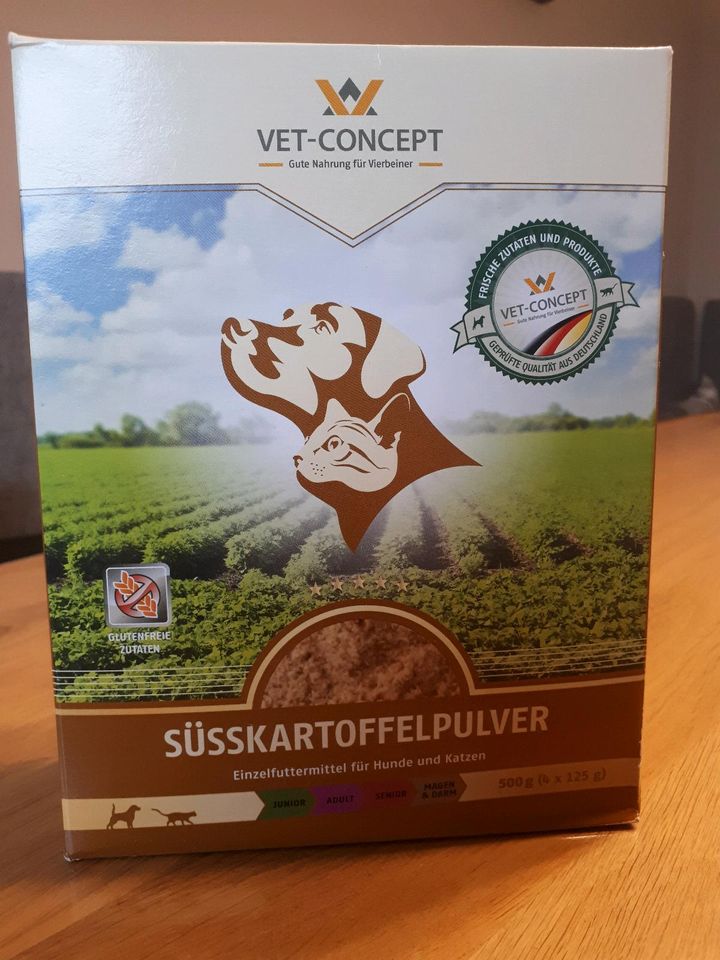Vet-Concept Süsskartoffelpulver Hund Katze 4x125g + 1x125g in Aholming
