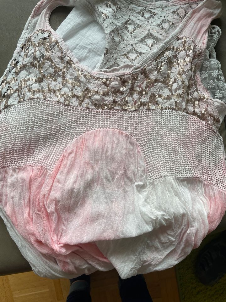 Boho Kleidchen, rosa-weiß 38-44 in Kiel