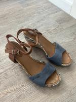 Sandalen mit Keilabsatz 38 blau und braun S.Oliver Bad Doberan - Landkreis - Nienhagen MV Vorschau
