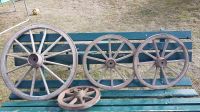 Holzräder antik rustikal 50 - 120 cm eisenbereift Sachsen - Kurort Jonsdorf Vorschau