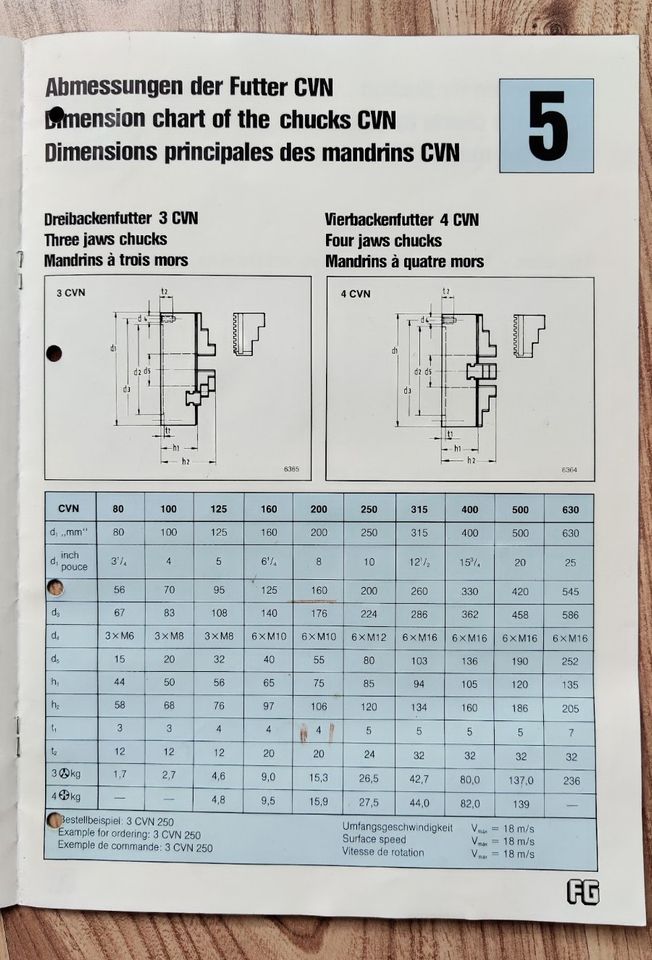 Forkardt 3 CVN-S 200 Drehfutter Planspiralfutter Dreibackenfutter in Castrop-Rauxel