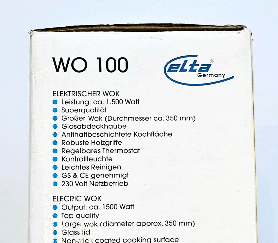 Elektrischer Wok WO 100 von Eltern Germany Neu in Hochheim am Main