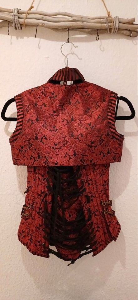 Steampunk-Korsett in Rot, Size 22 von Corset Story in Heikendorf