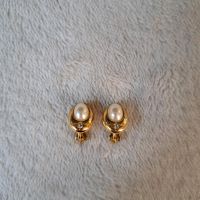 Clip On Modeschmuck Ohrringe Gold mit Perlen Sachsen - Heidenau Vorschau