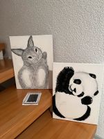 Tierbild Wandbild Panda Hase Fußabdruck Baby Stempelkissen Bayern - Poppenhausen Vorschau