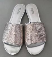 Michael Kors Neu silberne Sandale Palietten 35 35.5 Pantolette Baden-Württemberg - Salem Vorschau