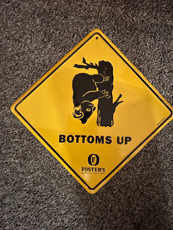 Bottom Up Blechschild 25 cm Fosters Beer Bar oder Partyraum in Bremerhaven