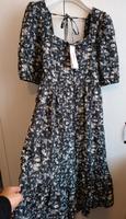 Maxikleid Rückenfrei, Neu, geblümtes schwarzes langes Sommerkleid West - Nied Vorschau