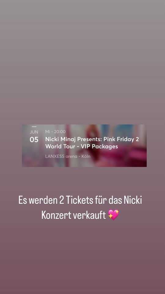 Nicki minaj VIP konzert karten 5 juni köln in Bielefeld