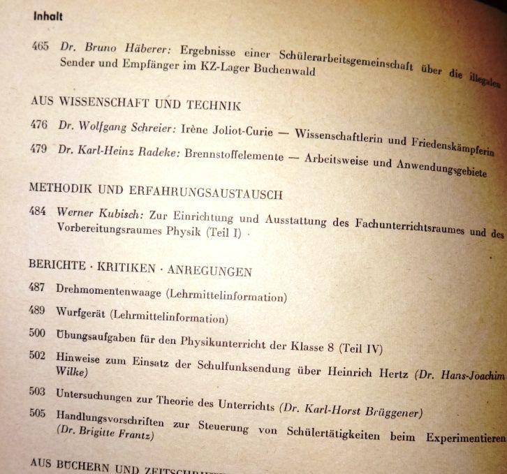 2 x „Physik in der Schule“, Zeitschrift Didaktik für Physiklehrer in Dresden