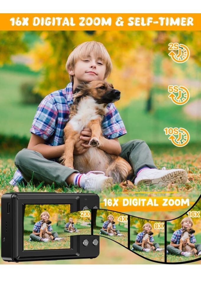 Digitalkamera mit 32gb 1080p FHD Kinder Kamera in Stuttgart