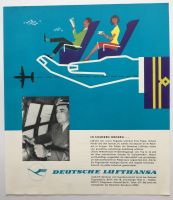 Deutsche Lufthansa Reklame Werbung Plakat DDR 1955 Sachsen - Klipphausen Vorschau