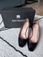 Navyboot Peeptoes / Pumps schwarz Leder Gr. 37 Altona - Hamburg Ottensen Vorschau