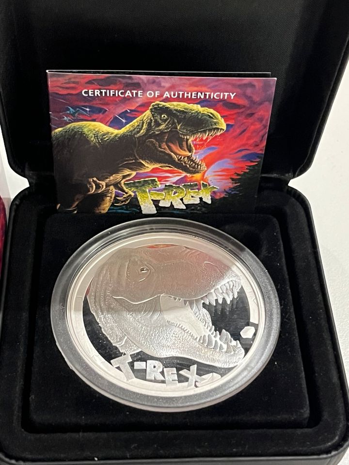 5 Oz Silber T-Rex Proof Coin von der Perth Mint in Friedewald