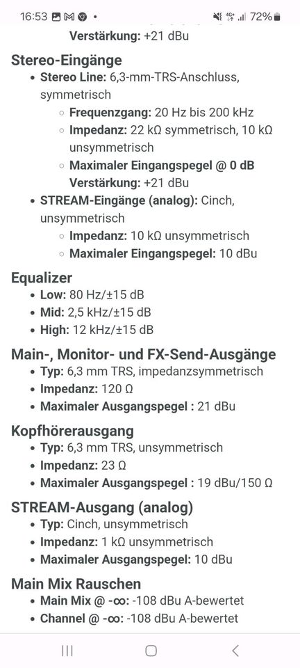 Behringer Mischpult XENYX 1202 FH in Nürnberg (Mittelfr)