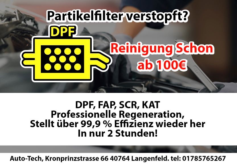 Partikelfilterreinigung, DPF Reinigung - DPF, SCR, FAP, GPF in Langenfeld