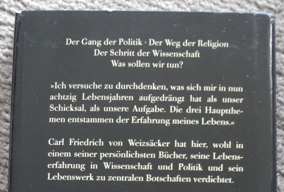 Carl Friedrich von Weizsäcker, Wohin gehen wir? Gang der Politik in Neustadt an der Weinstraße