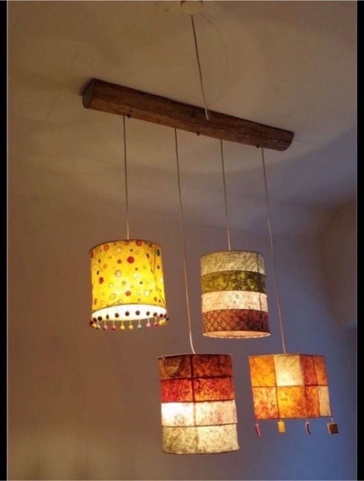 Design Lampe mit 4 Lampenschirme in Weinheim