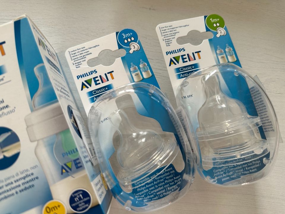 Milchflasche Philips AVENT Anti-Kolik Flasche, 125 ml mit Zubehör in Herbertingen