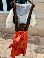 Dirndl braun orange Jeansstoff Gr. 44 Bayern - Zapfendorf Vorschau