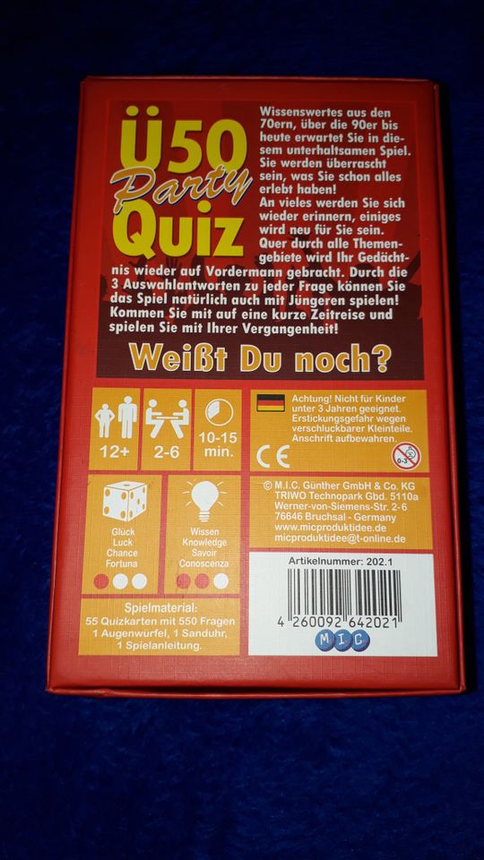 Ü 50 Party Quiz Weißt Du noch ? Gesellschaftsspiel in Berlin