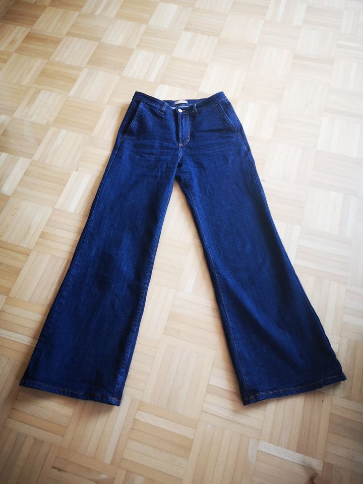 Dunkelblaue weite Jeans von PREGO ( ModellJean Paris - dark blue) in Köln