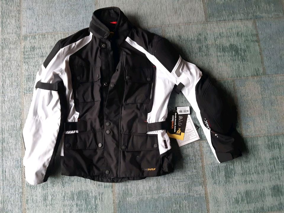 Mohawk Motorradjacke Cordura EVO Herrenjacke schwarz weiß in Alfter